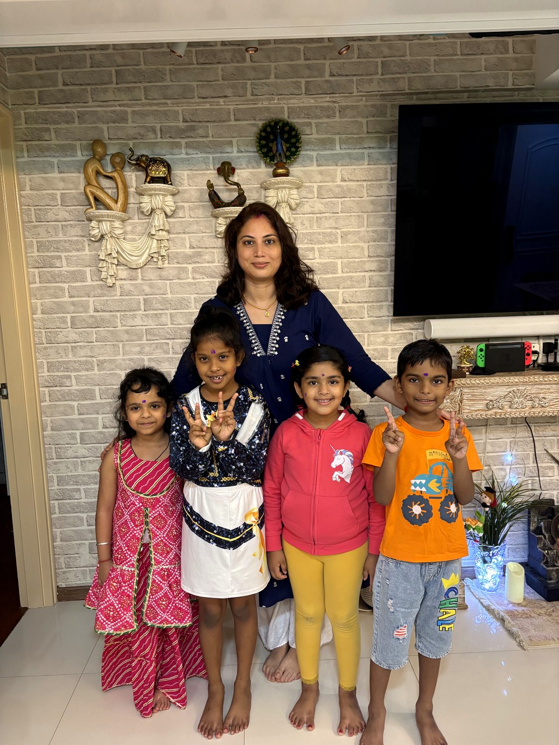 Festival smiles with Sweta's class