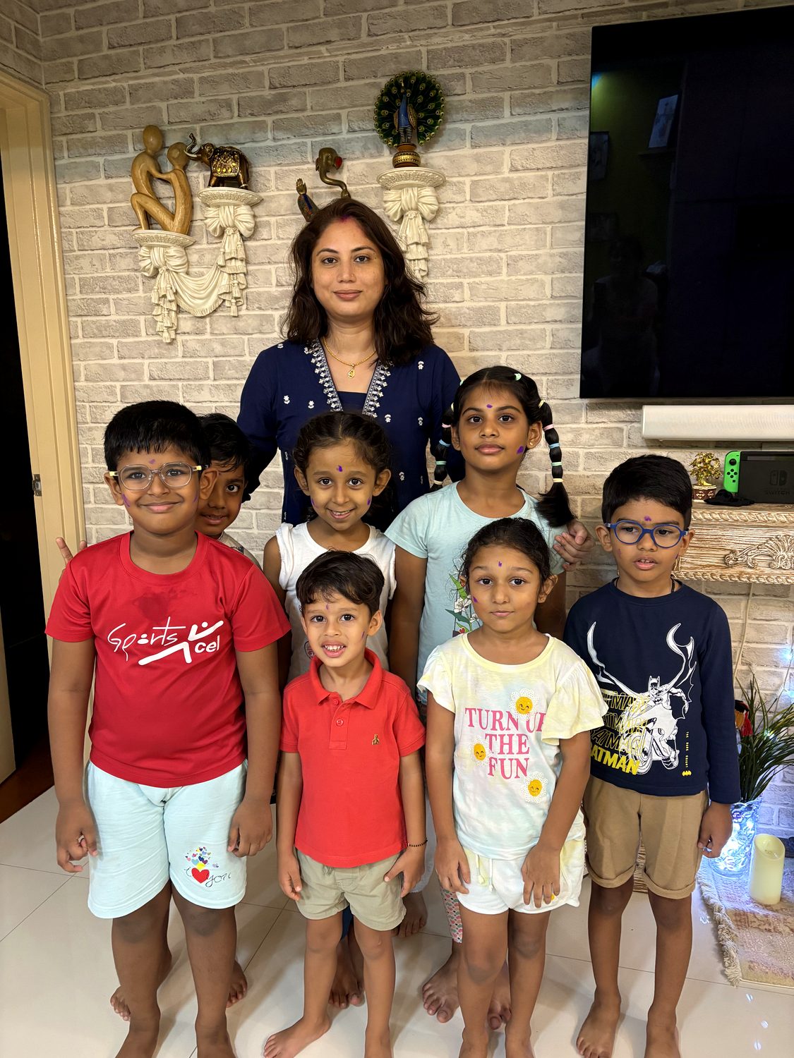 Sweta with her little learners